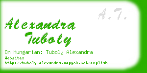 alexandra tuboly business card